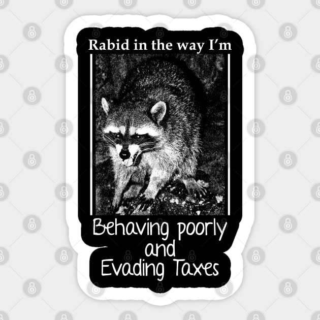Rabid Raccoon Sticker by giovanniiiii